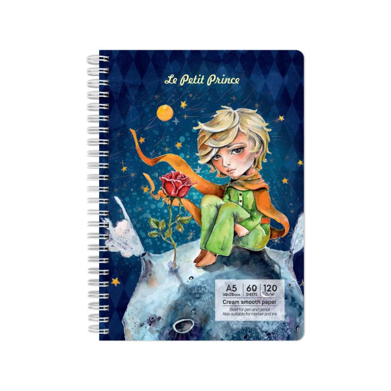 Kroužkový blok The Little Prince (120g/m2, 60 listů) A5