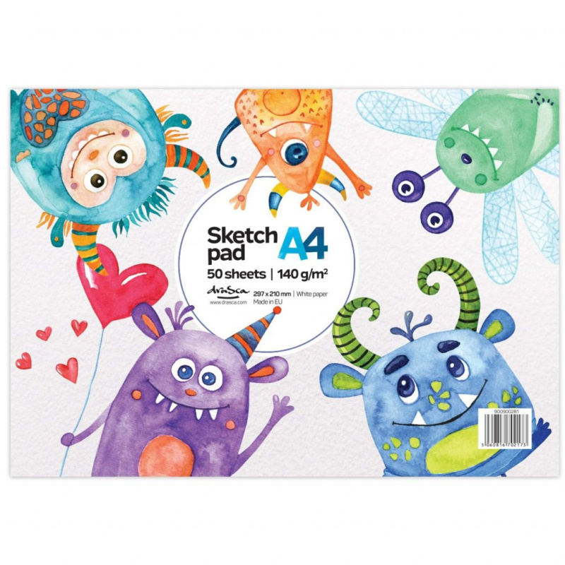 Lepený blok Příšerky (140g/m2, 50 listů) A4