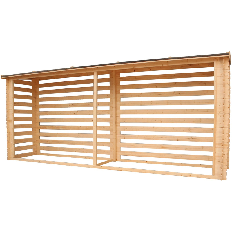 Timbela Dřevěný přístřešek na dřevo M203, 444 x 88 cm