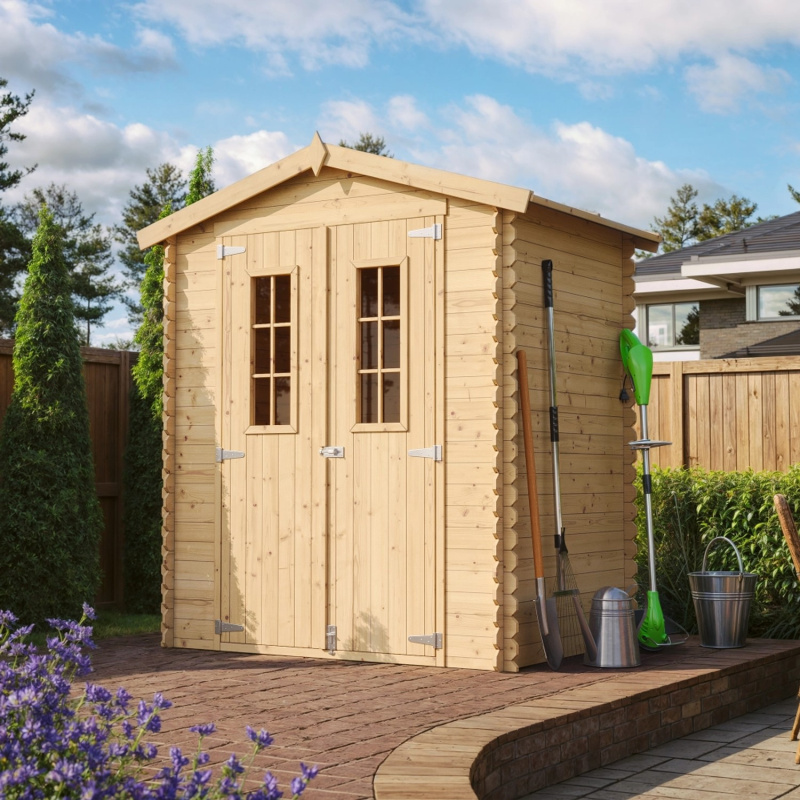 Timbela Dřevěný zahradní domek M367C bez podlahy, 180 x 130 cm