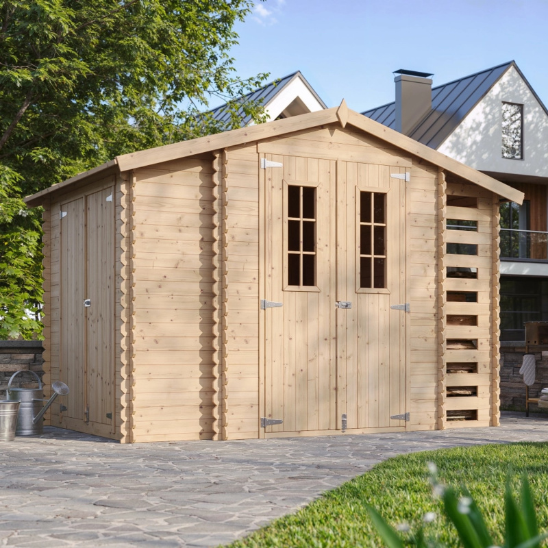 Timbela Dřevěný zahradní domek M389C bez podlahy, 312 x 200 cm