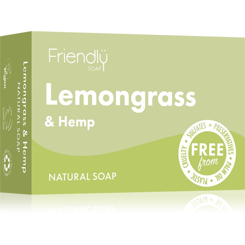 Friendly Soap přírodní mýdlo citronová tráva a konopí, 95g