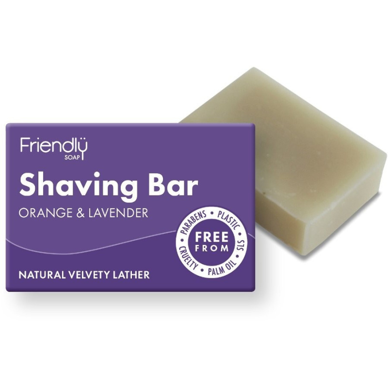Friendly Soap přírodní mýdlo na holení pomeranč a levandule, 95g