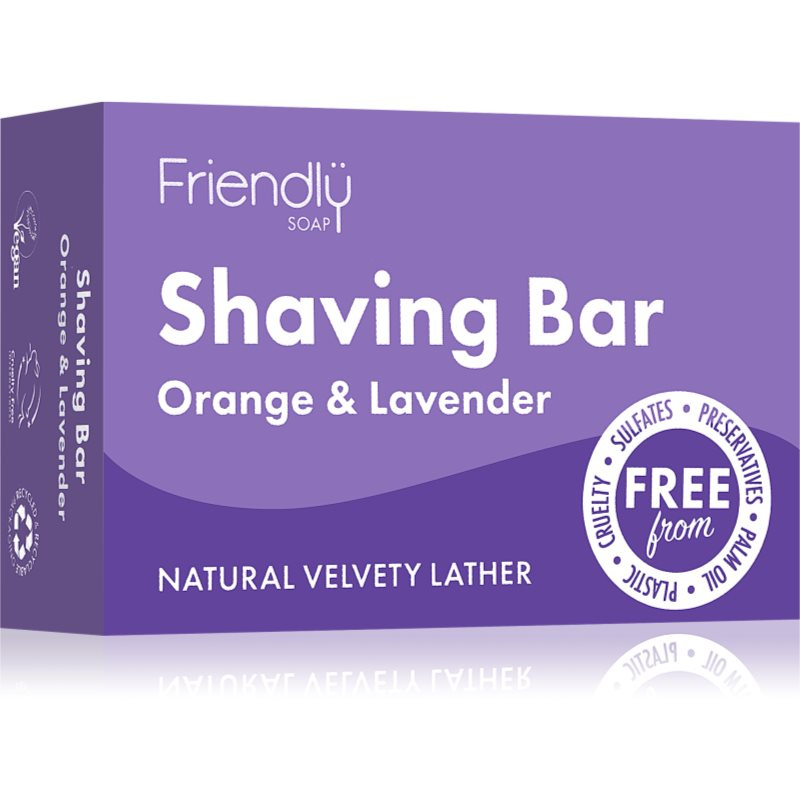 Friendly Soap přírodní mýdlo na holení pomeranč a levandule, 95g