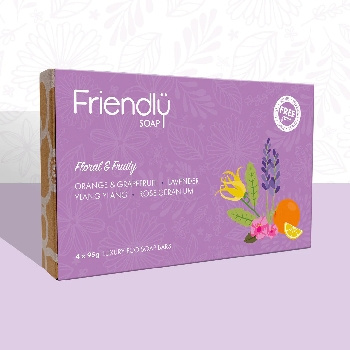 Friendly Soap přírodní mýdlo dárková sada mýdel Floral and Fruity 4x 95g