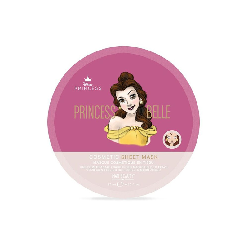 Mad Beauty Disney Princess Belle hydratační plátýnková maska 25 ml