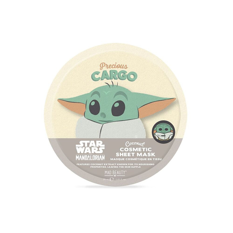 Mad Beauty Star Wars Grogu plátýnková maska se zjemňujícím účinkem 25 ml