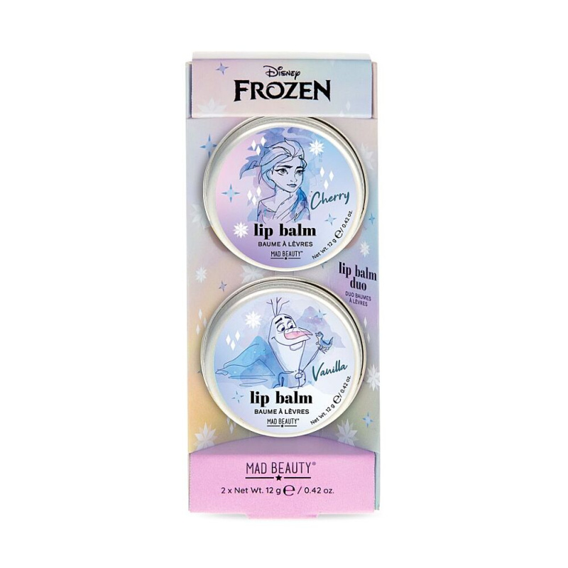 Mad Beauty Frozen vyživující a hydratační balzám na rty duo s vůní Cherry and Vanilla 2x12 g