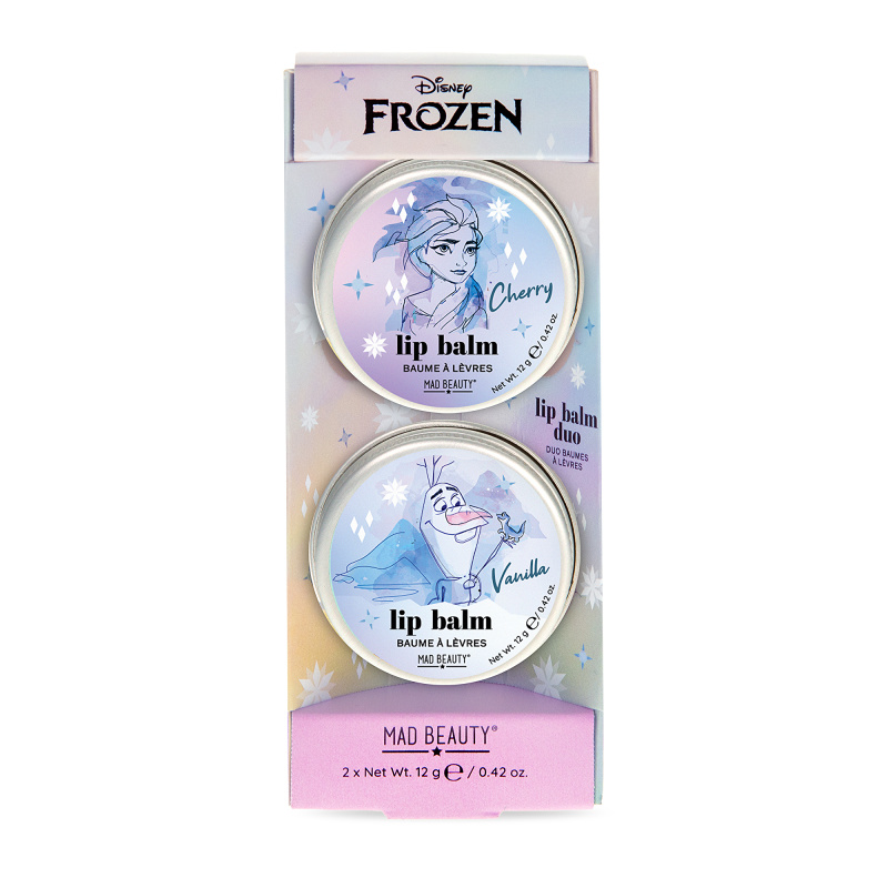 Mad Beauty Frozen vyživující a hydratační balzám na rty duo s vůní Cherry and Vanilla 2x12 g