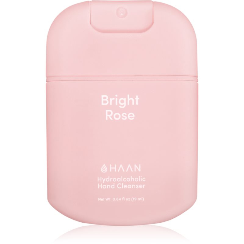 HAAN Hand Cleanser Bright Rose čisticí sprej na ruce s antibakteriální přísadou Mini 19 ml