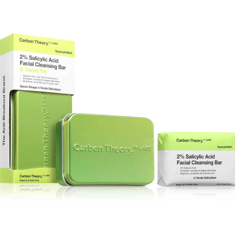 Carbon Theory Supacylic Max Facial Cleansing Bar čisticí mýdlo na obličej s kyselinou salicylovou 80 g