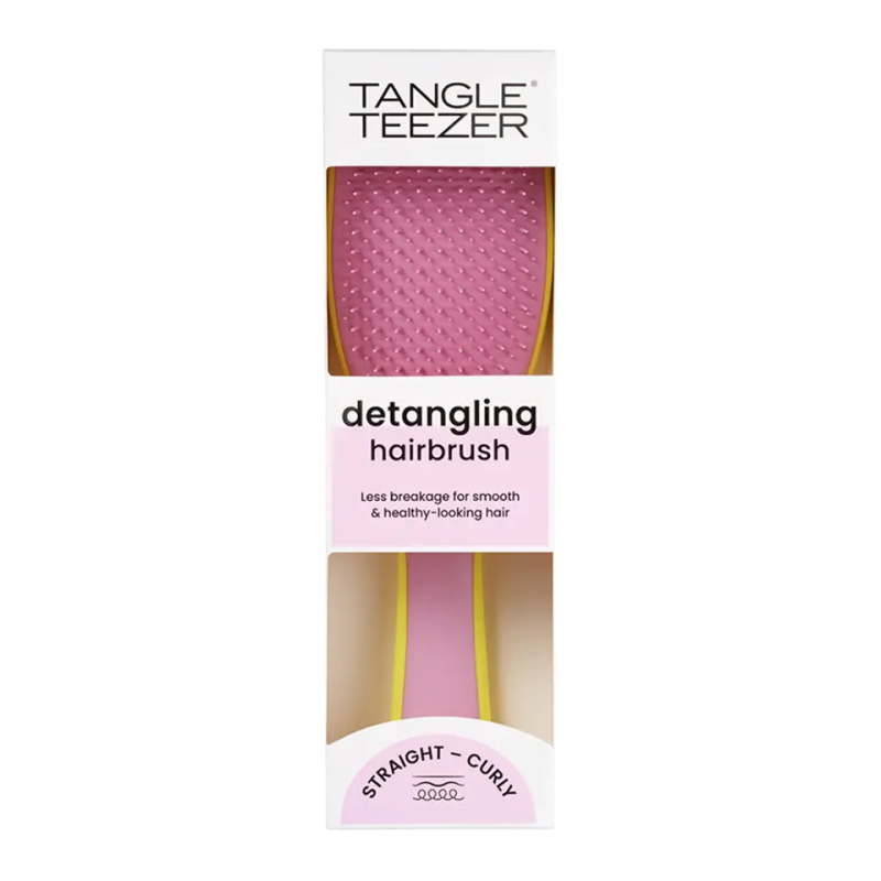 Tangle Teezer Ultimate Detangler Hyper Yellow Rosebud plochý kartáč pro všechny typy vlasů 1 ks