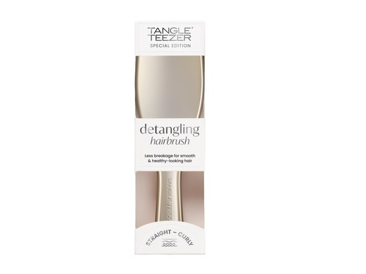 Tangle Teezer Ultimate Detangler Chrome plochý kartáč na rovné a kudrnaté vlasy Neo Gold 1 ks