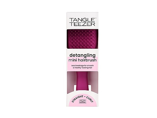 Tangle Teezer The Ultimate Detangler Mini plochý kartáč na rovné a kudrnaté vlasy Electric Raspberry 1 ks