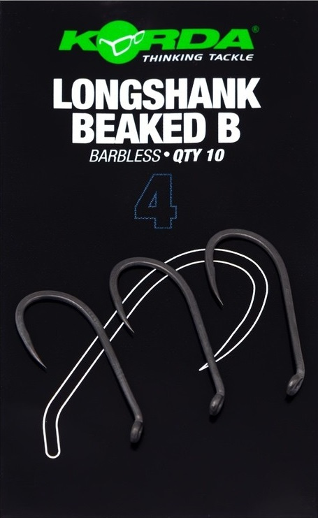 Korda háčky longshank beaked barbless 10 ks - velikost 4