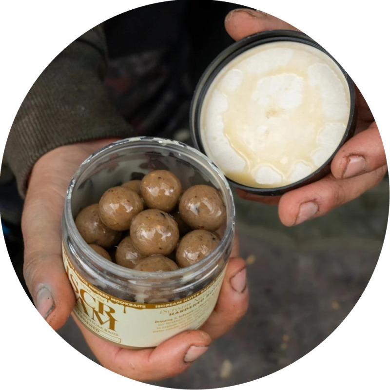One more cast tvrzené boilie hard hook baits iscream nutty sauce infused 150 g 18 & 20 mm