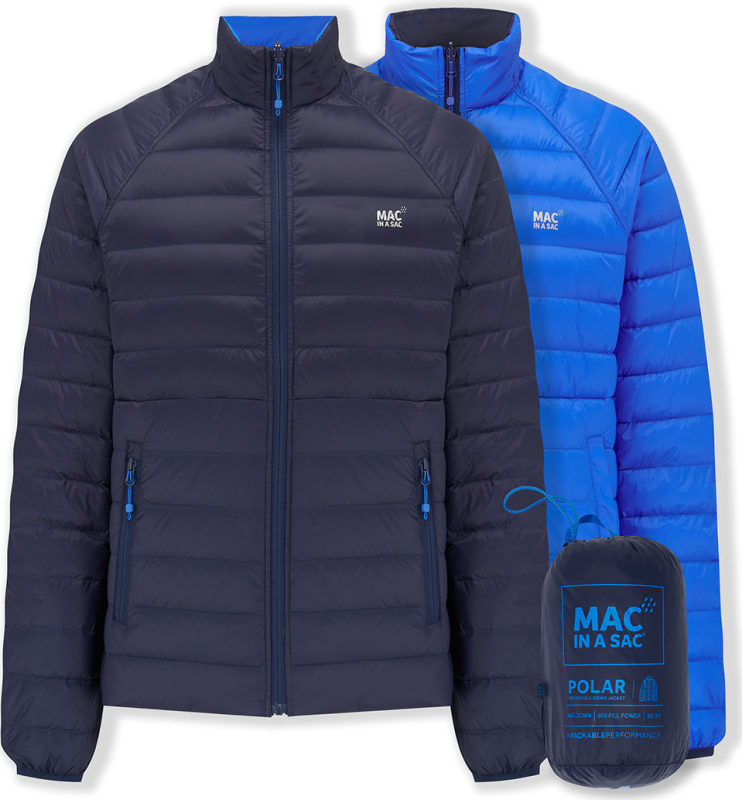 MAC IN A SAC Pánská péřová oboustranná bunda MAC Polar Jet Navy/Saxe Blue Velikost: M