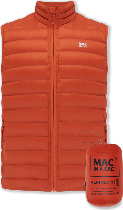 MAC IN A SAC Pánská péřová vesta MAC Alpine Dg Burnt orange Velikost: S