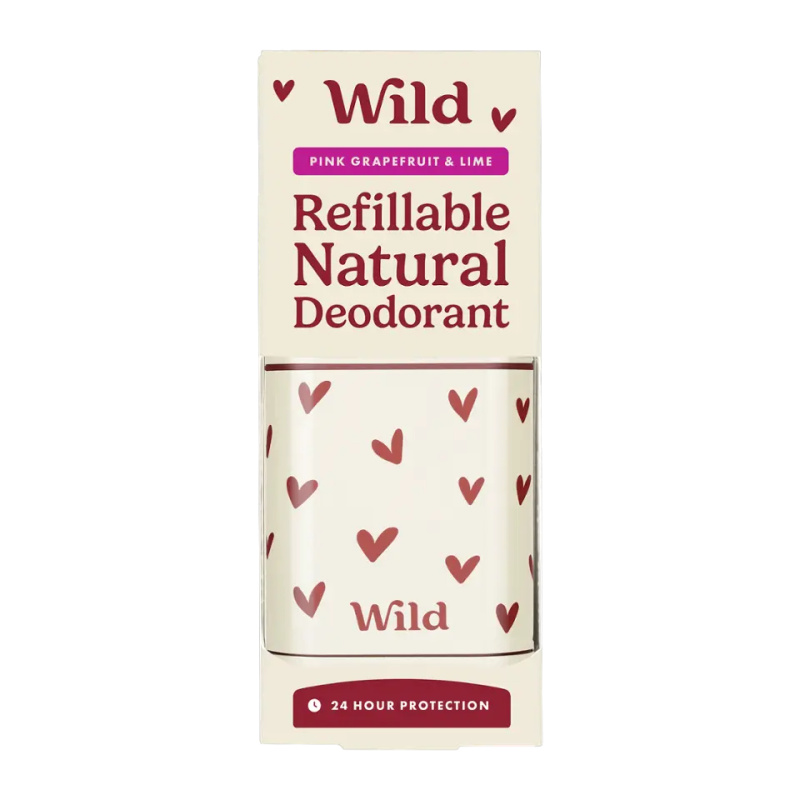Wild Pink Grapefruit & Lime Heart Case tuhý deodorant s pouzdrem 40 g