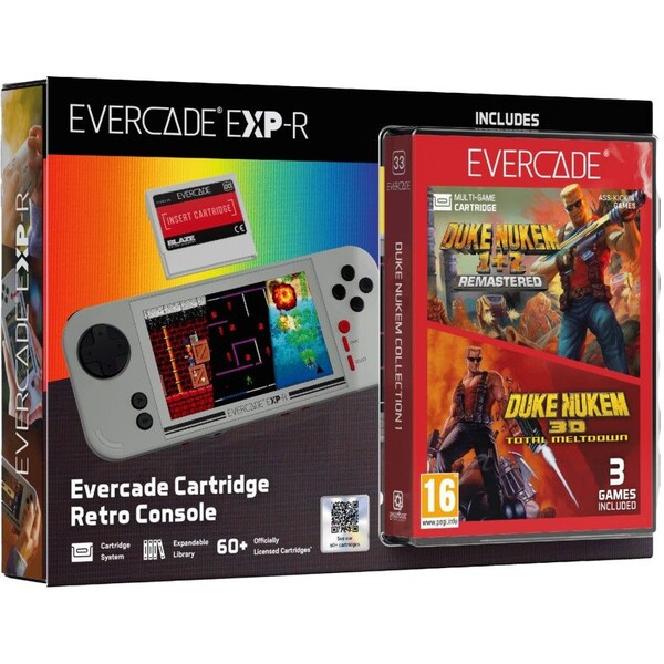 Evercade EXP-R and Duke Nukem Collection 1 Šedá