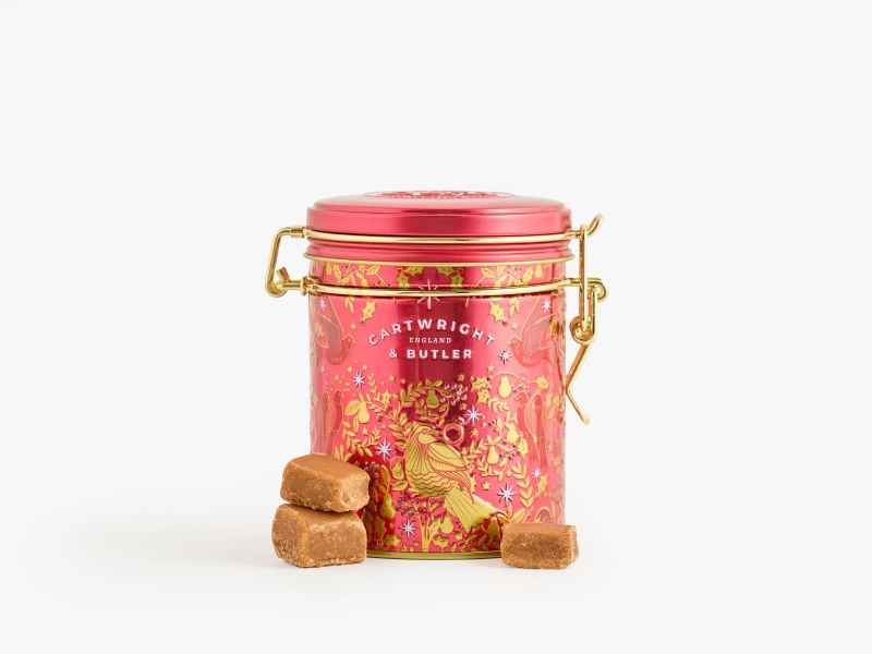Cartwright & Butler Máslový fudge ve vánoční dárkové plechovce, 175 g 4059