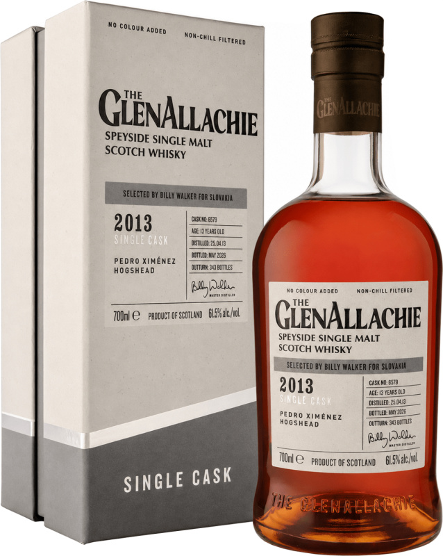 GlenAllachie 13 letá Single Cask 2013 Selected by Billy Walker for Slovakia 61,5% 0,7l