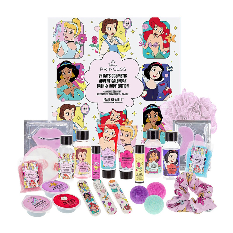 MAD BEAUTY Disney princess adventní kalendář ve skládací krabičce
