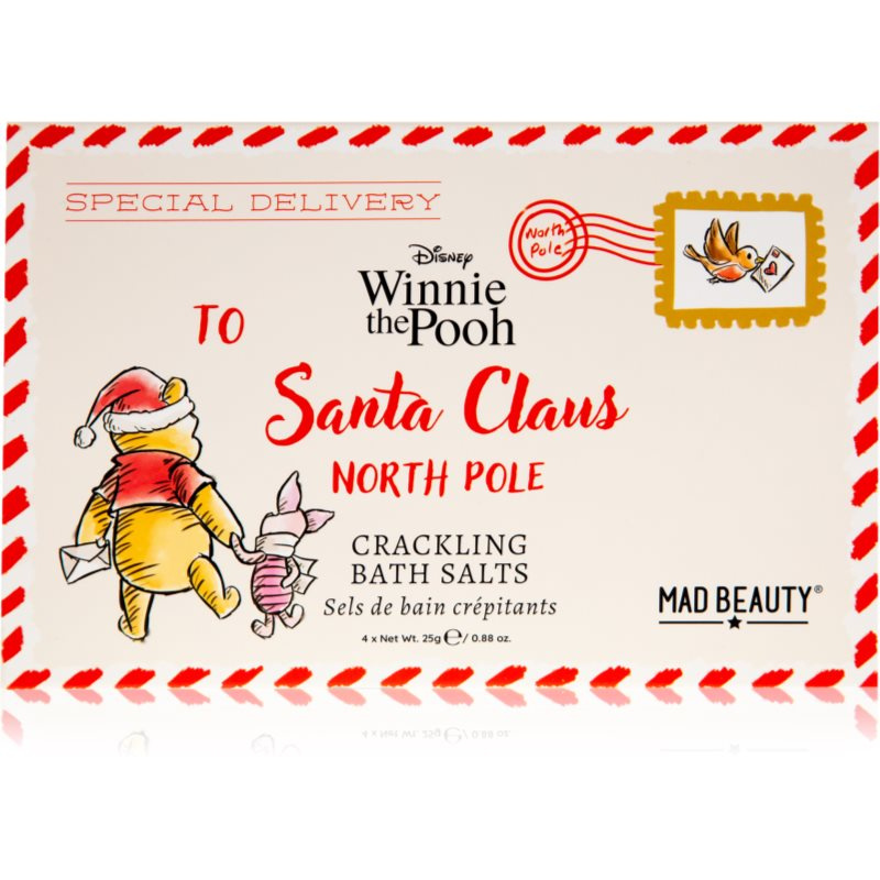 Mad Beauty Winnie The Pooh Festive sůl do koupele 4x25 g