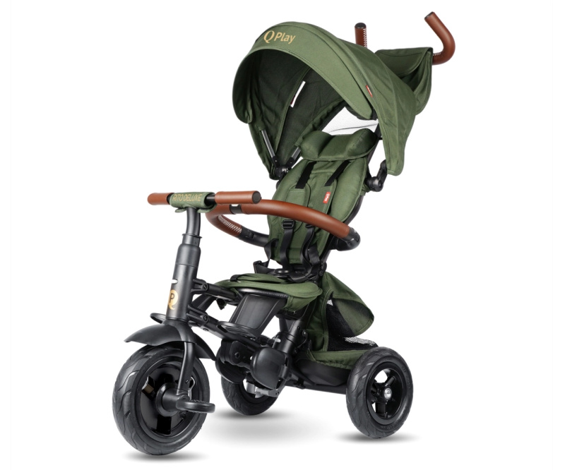 Qplay tříkolka Rito deluxe rubber olive
