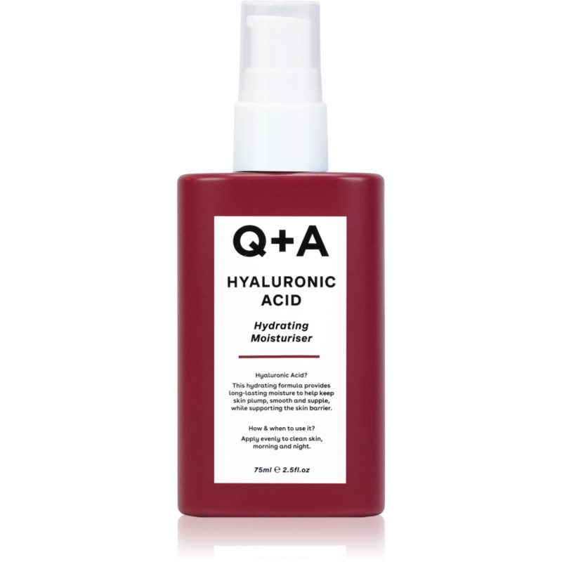 Q+A Hyaluronic Acid lehký hydratační krém na obličej 75 ml