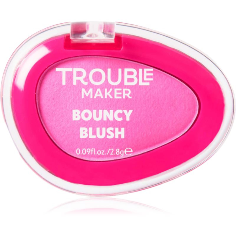 Trouble Maker Bouncy Blush pudrová tvářenka odstín Bounce Hot Pink 2.8 g
