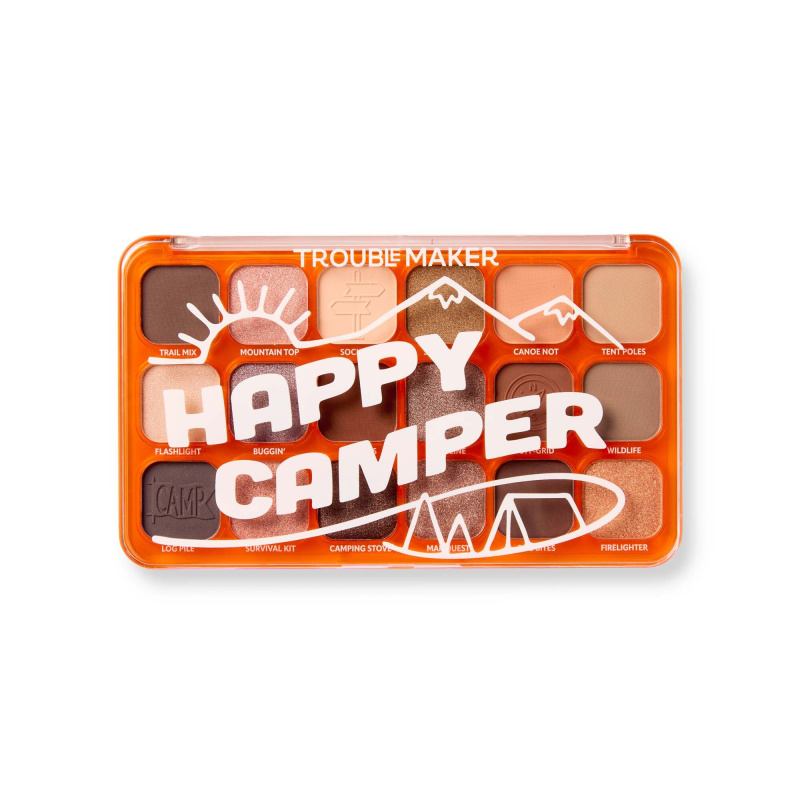 Trouble Maker Paletka očních stínů Big Trouble Shadow Palette 27 g Happy Camper
