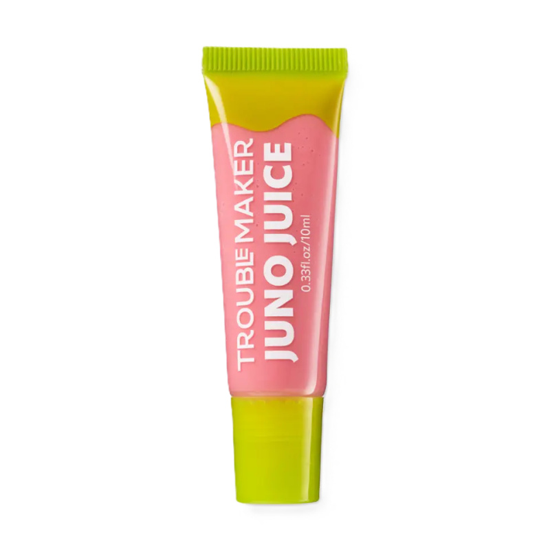 Trouble Maker Juno Juice Lipgloss lesk na rty odstín Stevie Pink 10 ml