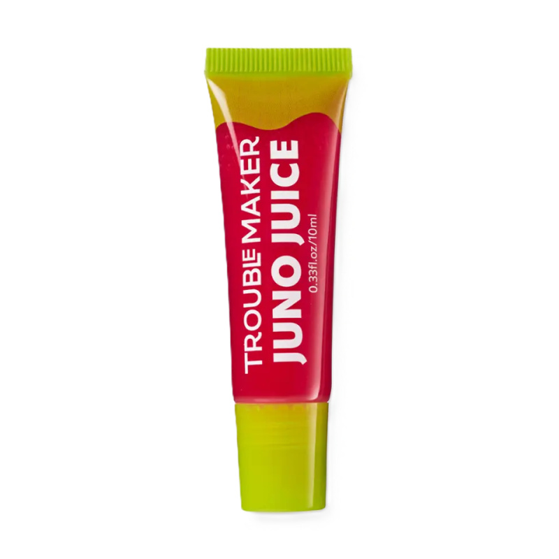 Trouble Maker Juno Juice Lipgloss lesk na rty odstín Paris Hot Pink 10 ml