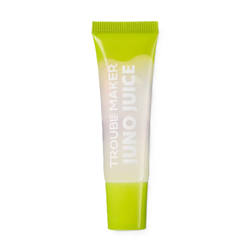 Trouble Maker Juno Juice Lipgloss lesk na rty odstín Casper Clear Shimmer 10 ml
