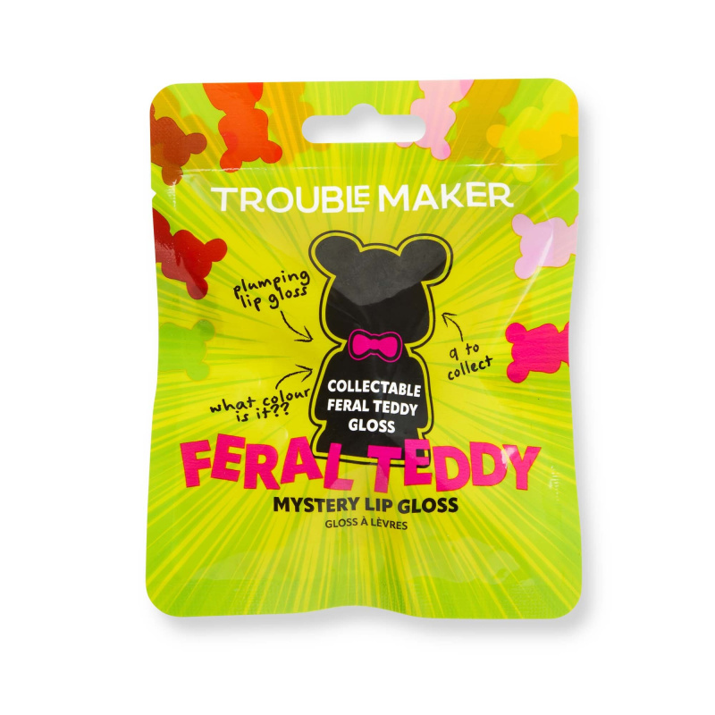 Trouble Maker Feral Teddy Mystery Plumping Lip Gloss lesk na rty se zvětšujícím efektem 1.1 ml