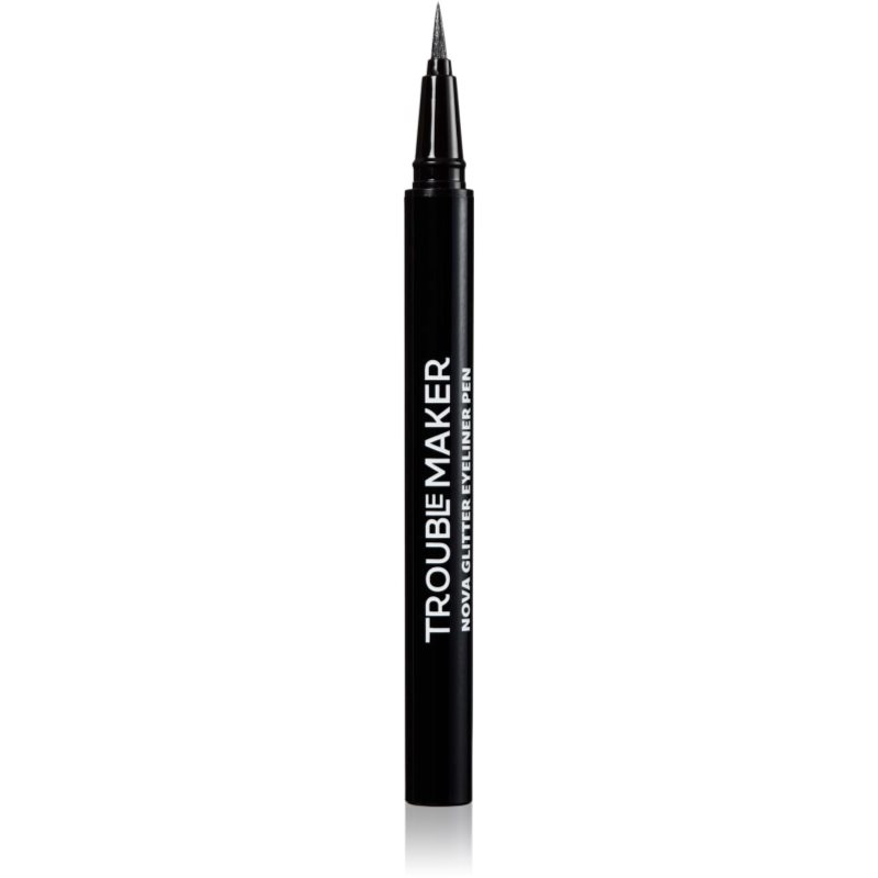 Trouble Maker Nova Glitter Liquid Eyeliner Pen třpytivá linka na oči odstín Black Hole Black 0.5 ml