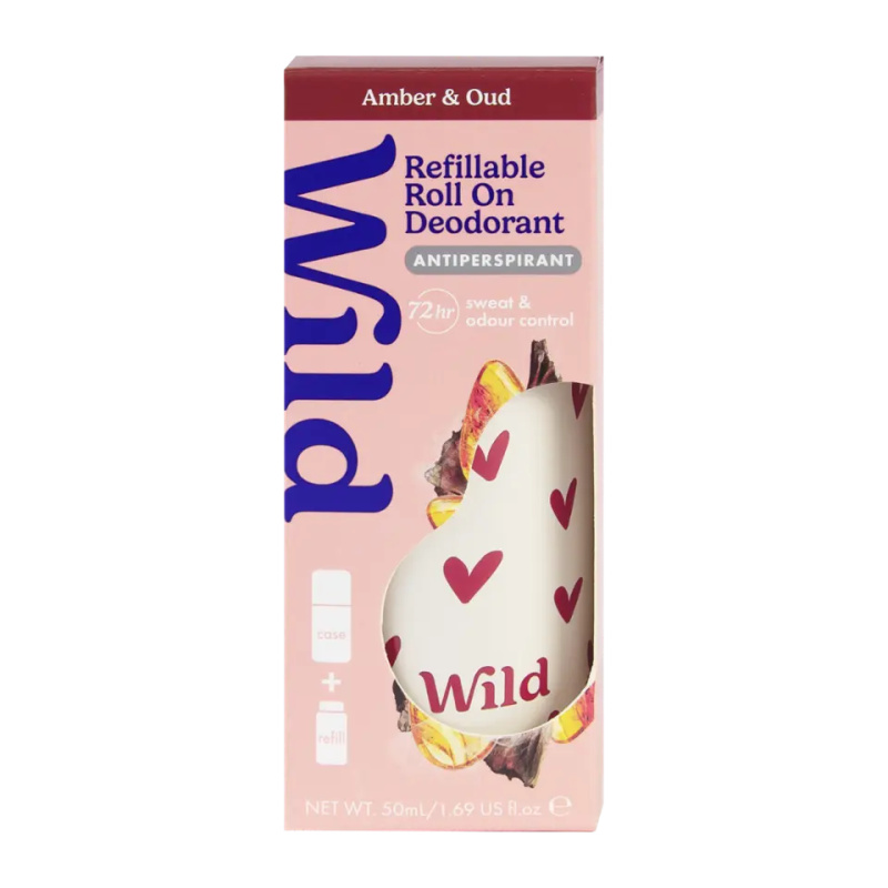 Wild Amber & Oud Heart Case deodorant roll-on s pouzdrem 50 ml