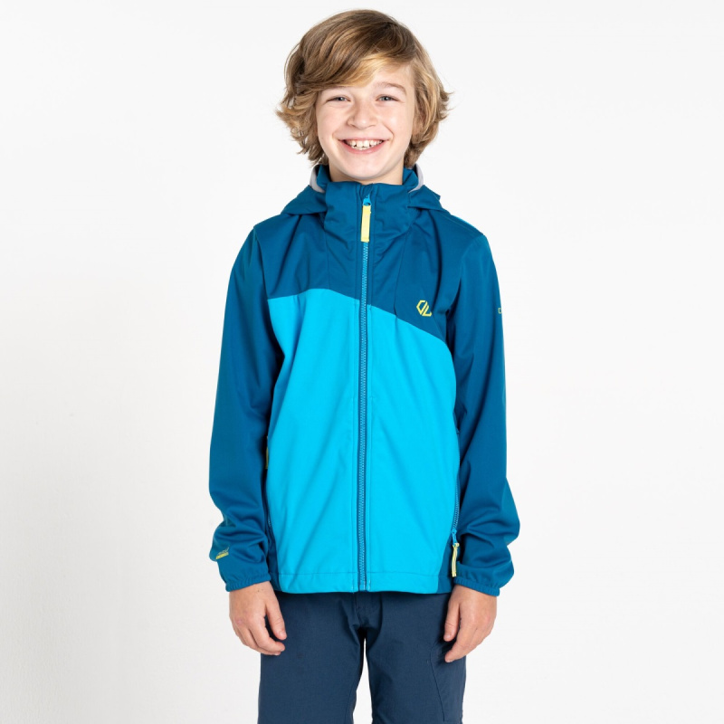 Dětská softshellová bunda dare2b explore modrá 110-116