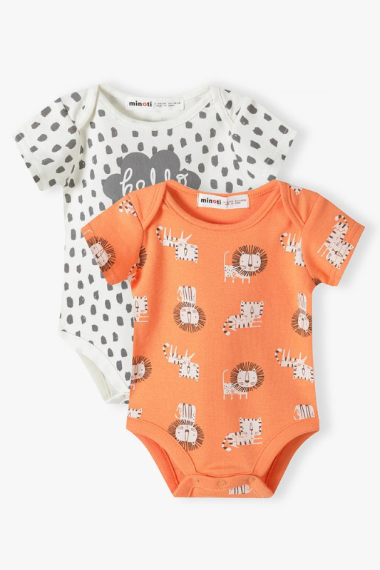 Body kojenecké 2pack, Minoti, hide 4, Kluk - 50/56 | NB