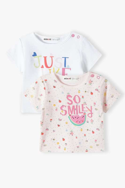 Tričko kojenecké s krátkým rukávem 2pack, Minoti, tulip 2, Holka - 68/74 | 6-9m