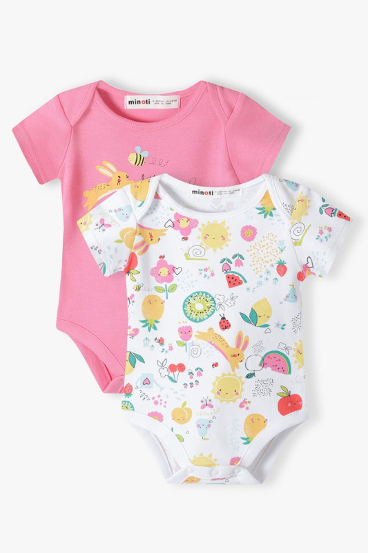 Body kojenecké 2pack, Minoti, tulip 7, Holka - 50/56 | NB