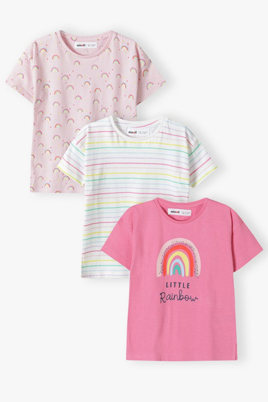 Tričko dívčí s krátkým rukávem 3pack, Minoti, 14tee 50, Holka - 92/98 | 2/3let