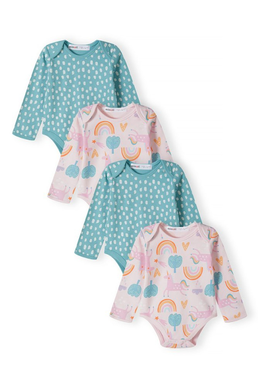 Body kojenecké 4pack, Minoti, 16mbaby 8, holka - 68/74 | 6-9m