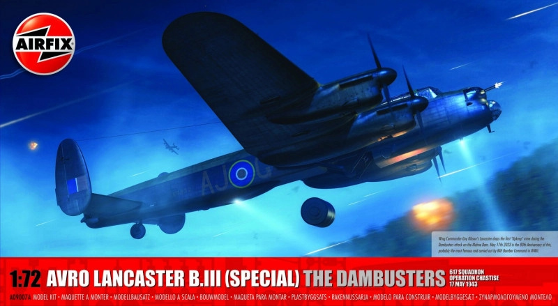 Avro Classic Kit letadlo A09007A Lancaster B.III SPECIAL 'THE DAMBUSTERS' 1:72