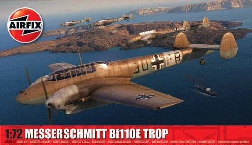 Airfix Classic Kit letadlo A03081 Messerschmitt Bf110E2 Trop 1:72
