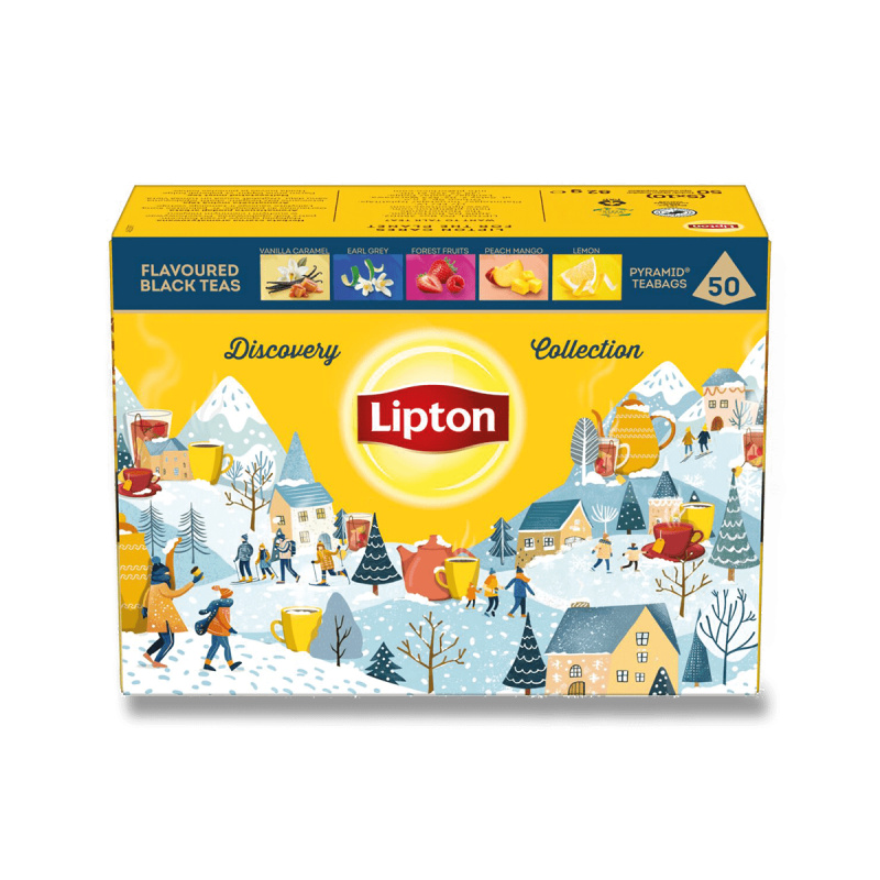 Lipton Discovery Collection - kolekce černých čajů - 5 x 10 ks