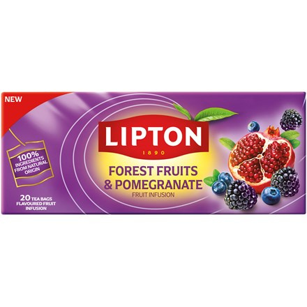 Lipton Fruit Infusion - ovocný čaj - lesní plody a granátové jablko, 20 sáčků