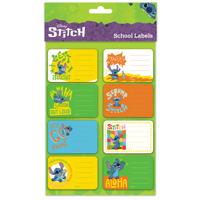 Samolepící jmenovky na sešity s motivy Lilo & Stitch