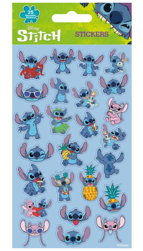 Opakovaně použitelné samolepky Lilo a Stitch modré